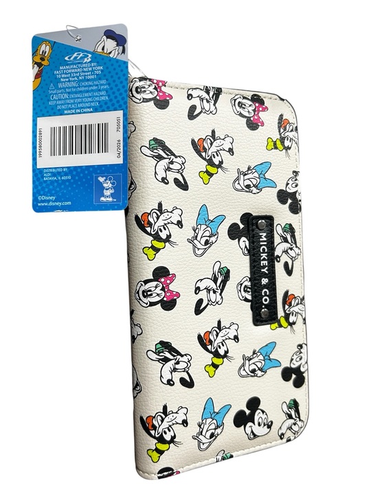 Disney Handbags - Disney White Wrist Wallet with Mickey & Friends Print